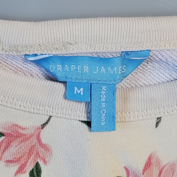 🌺 Draper James Natalie Sweatshirt in Cream Magnolia Floral Print - Size M - Picture 5 of 8